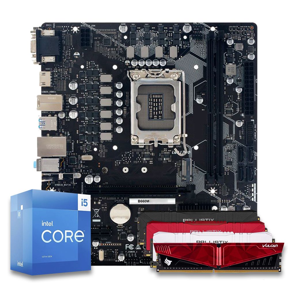 Pichau Kit Upgrade, Intel i5-13600KF, B660M DDR4, 8GB DDR4