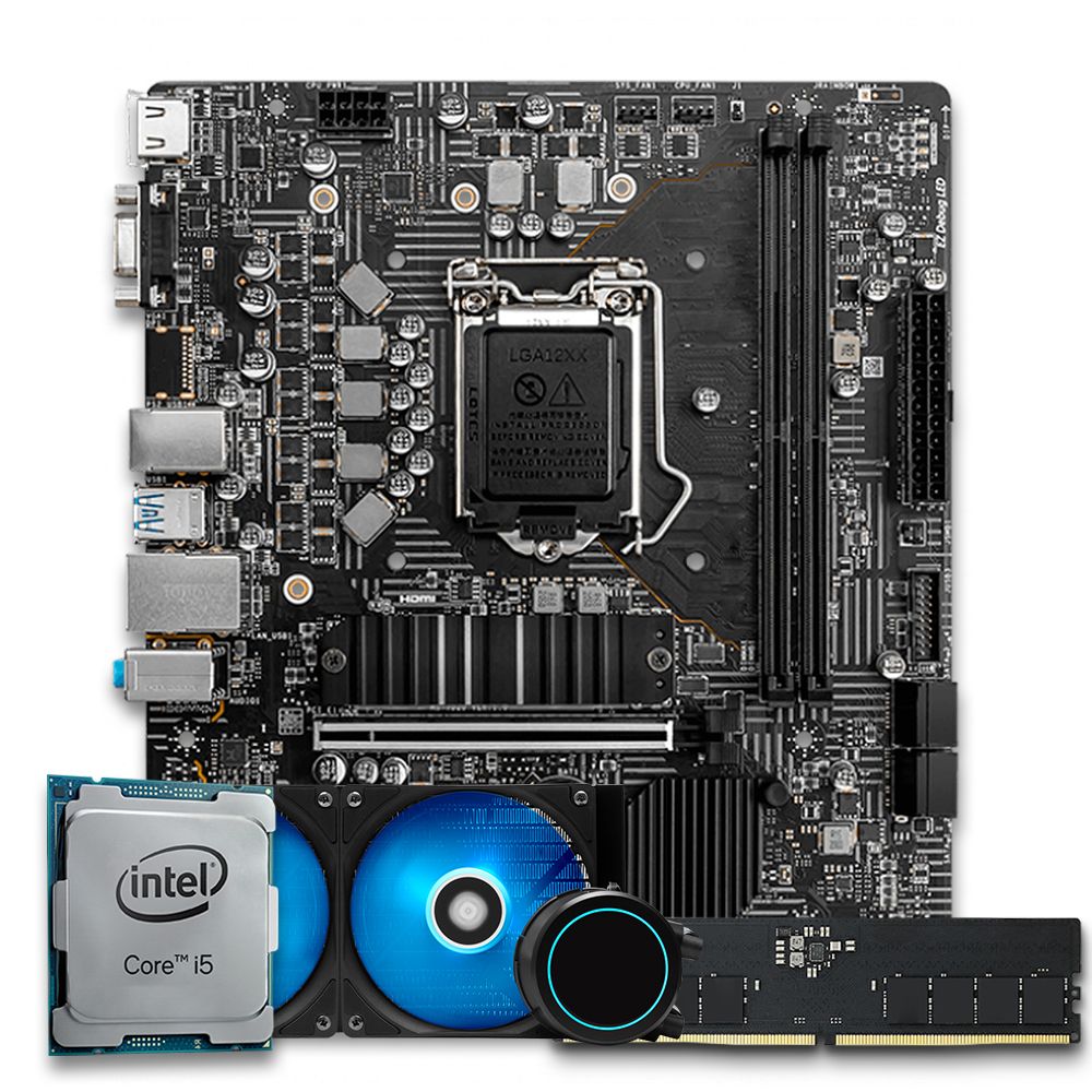 Pichau Kit Upgrade, Intel i5-13600KF, B760M DDR5, 16GB DDR5, Water Cooler 240mm