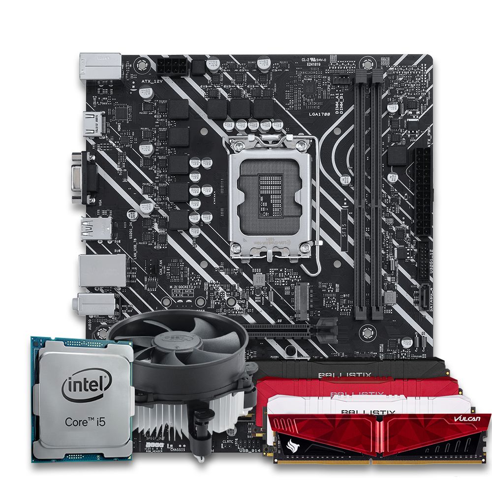 Pichau Kit upgrade, Intel i5-13400, H610M DDR4, 8GB DDR4, Cooler 
