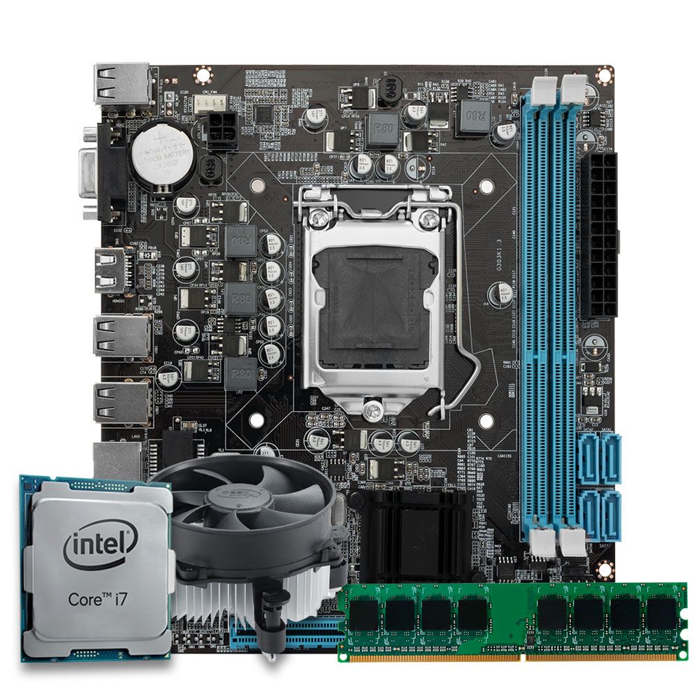 Pichau Kit, Intel Core i7-3770 , H61 DDR3, 8GB DDR3