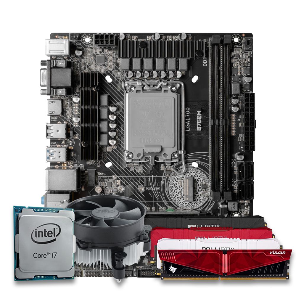 Pichau Kit Upgrade, Intel i7-14700F, B760M DDR4, 16GB DDR4, Cooler