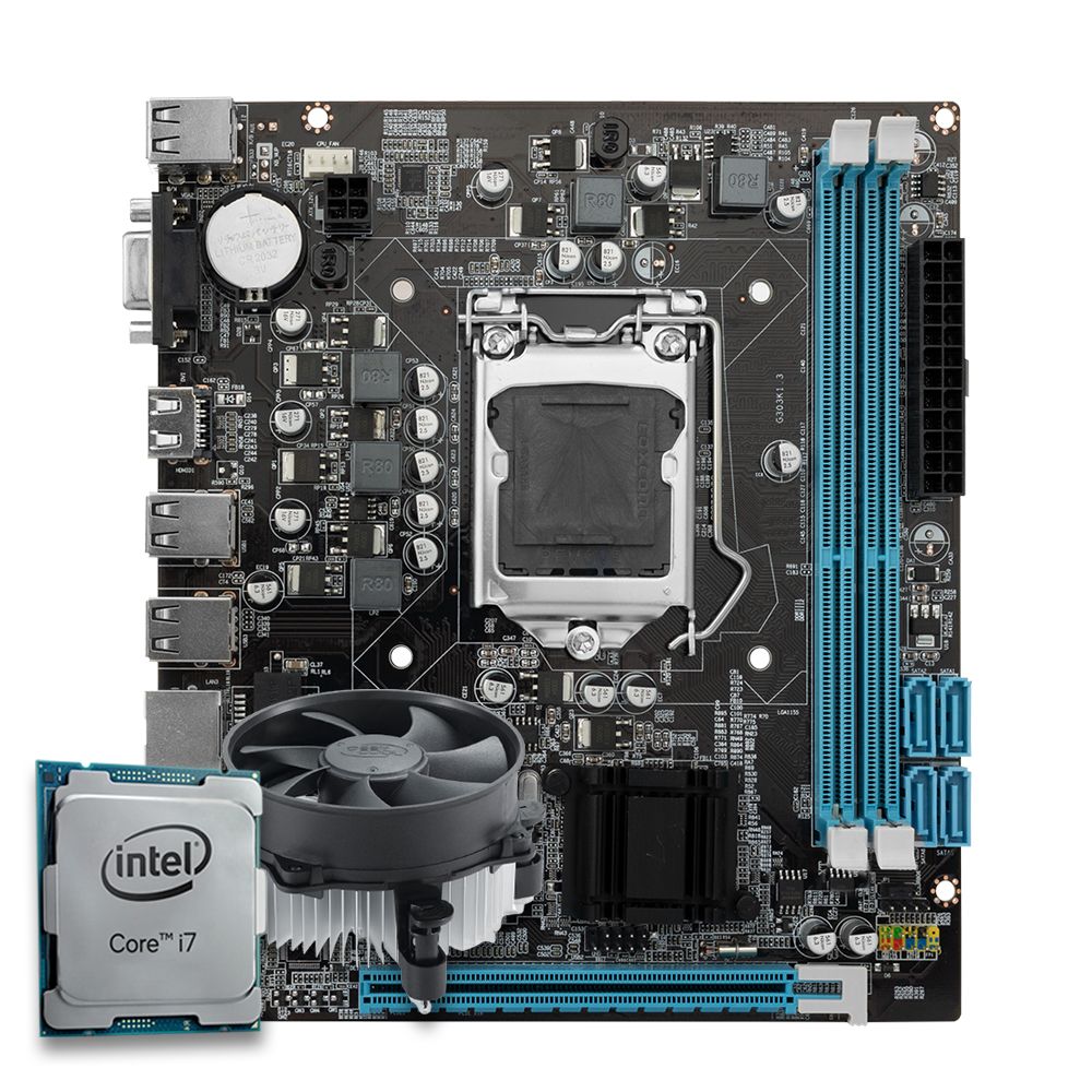 Kit Upgrade Pichau, Intel Core i7-4770, H81 DDR3, Cooler