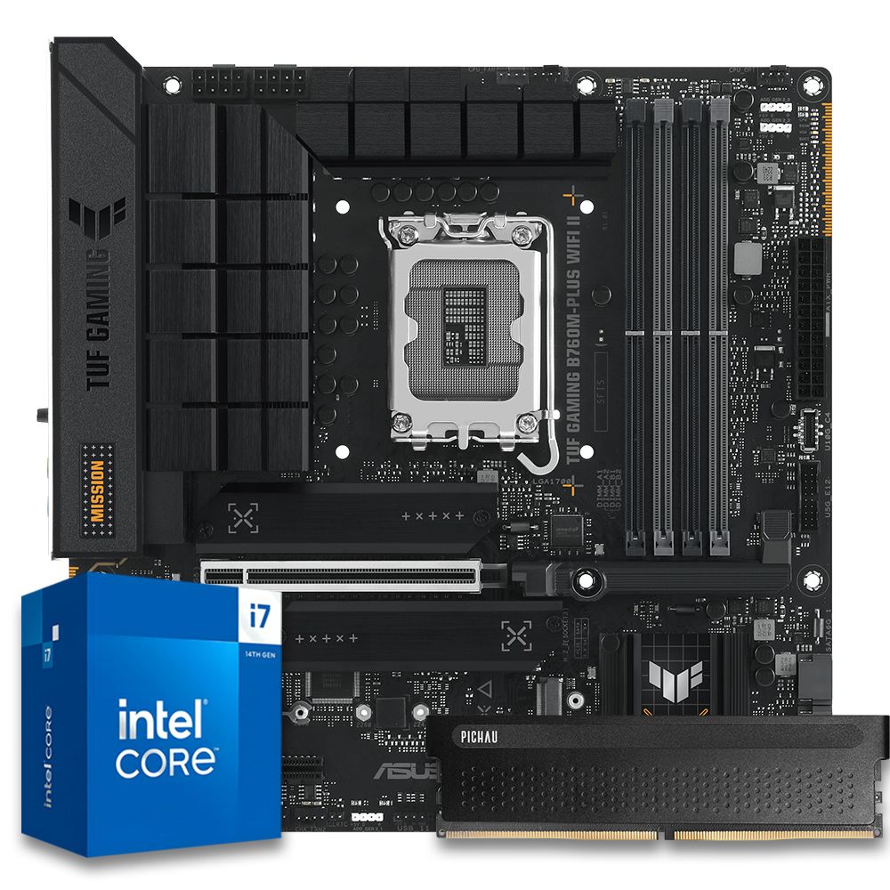 Pichau Kit upgrade, Intel i7-14700KF, B760M DDR5, 16GB