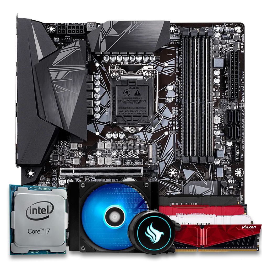 Pichau Kit Upgrade, Intel i7 10700F, Z490 DDR4, 8GB DDR4 , Water Cooler