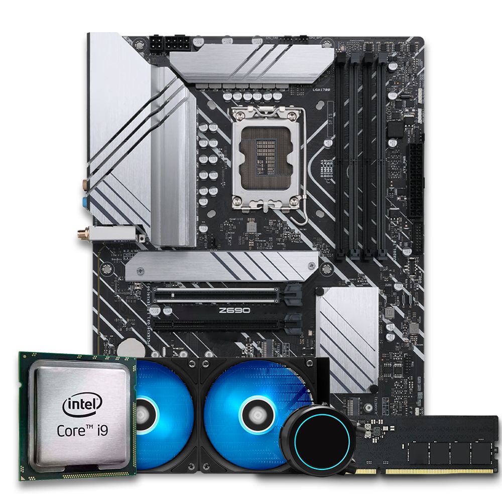 Pichau Kit Upgrade, Intel i9-12900K, Z690 DDR5, 16GB DDR5, Water Cooler 240mm