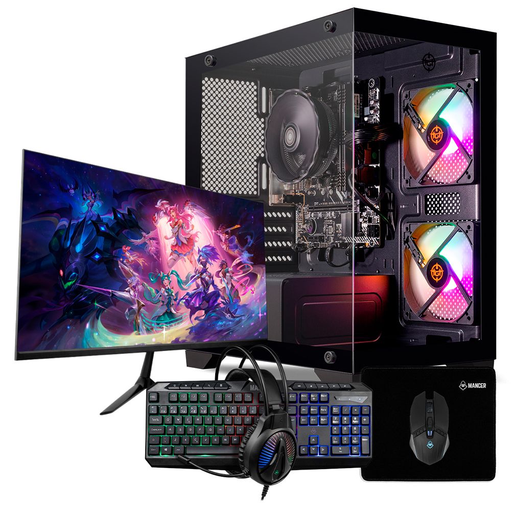 PC Gamer Completo Pichau Lamia V, AMD Ryzen 5 3400G, 16GB DDR4, SSD 480GB + Monitor + Kit Periféricos 