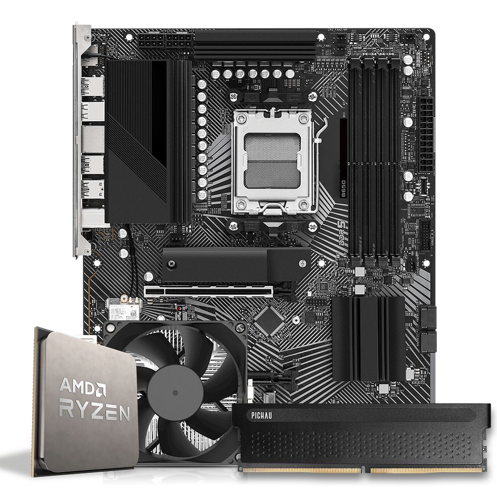 Pichau Kit Upgrade, AMD Ryzen 5 8500G, B650 DDR5, 16GB DDR5, Cooler