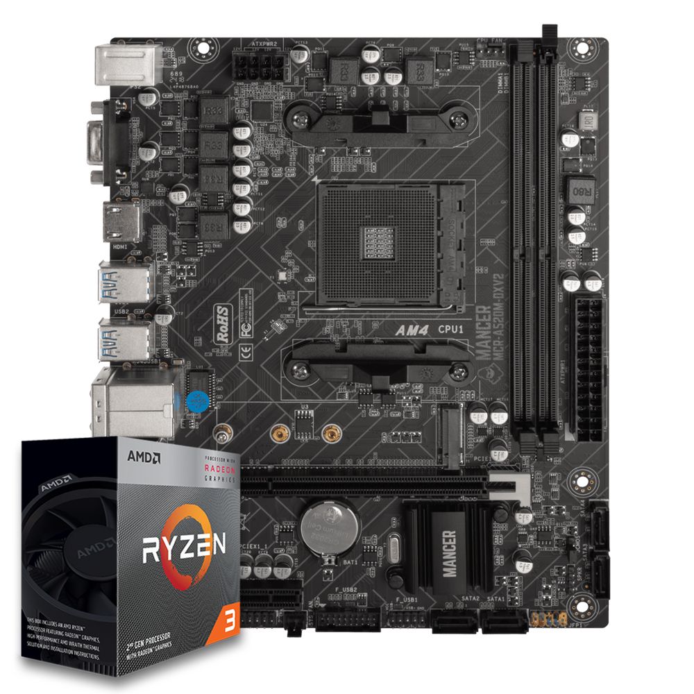 Pichau Kit upgrade, AMD Ryzen 3 3200G, A520M DDR4