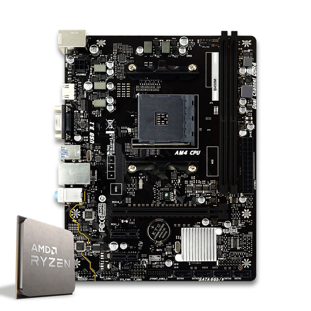Pichau Kit upgrade, AMD Ryzen 5 5600, B450M DDR4 