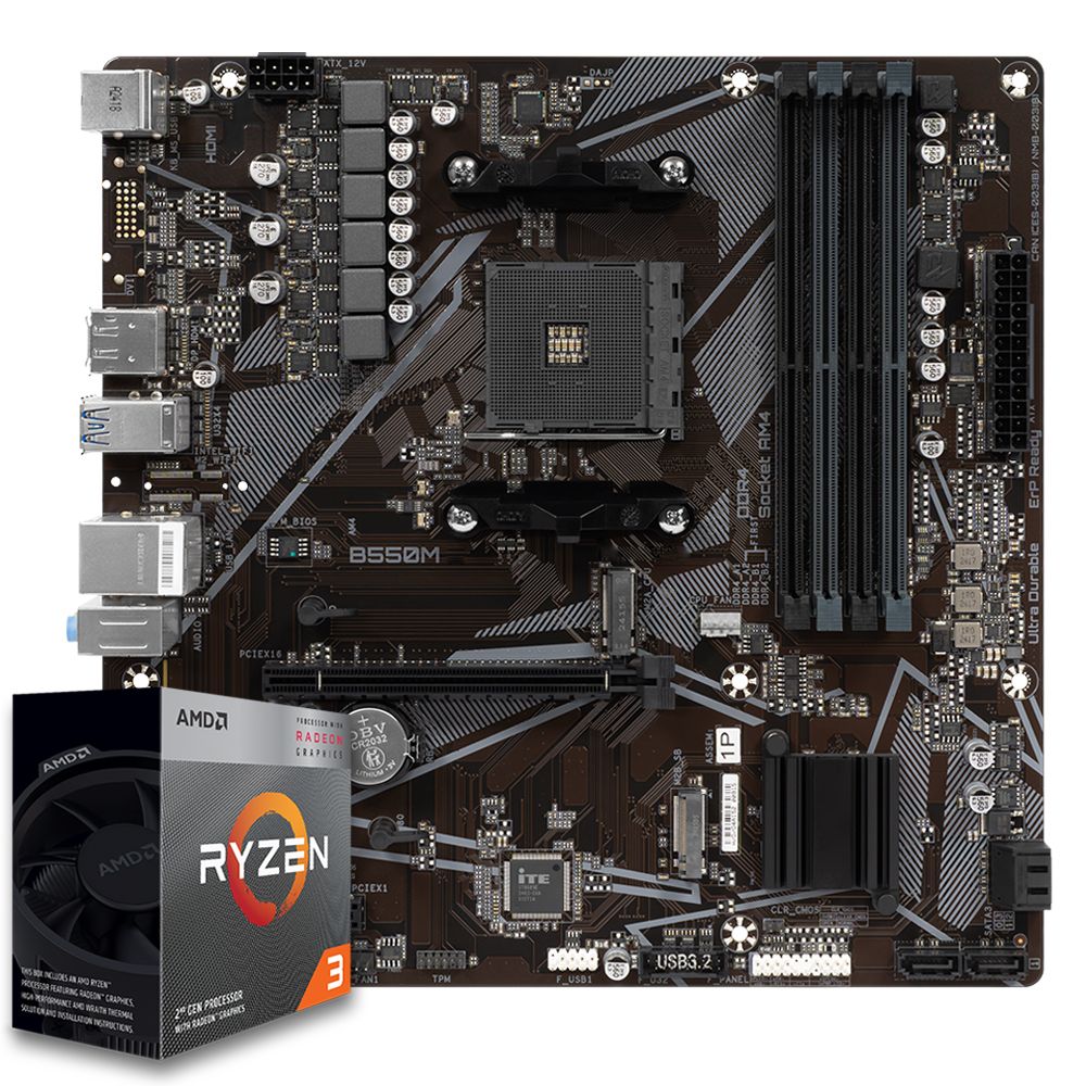 Pichau Kit upgrade, AMD Ryzen 3 3200G, B550M DDR4