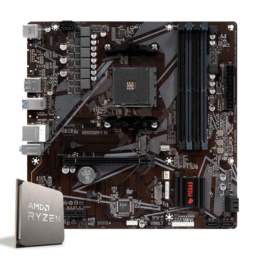 Pichau Kit upgrade, AMD Ryzen 7 5700X, B550M DDR4