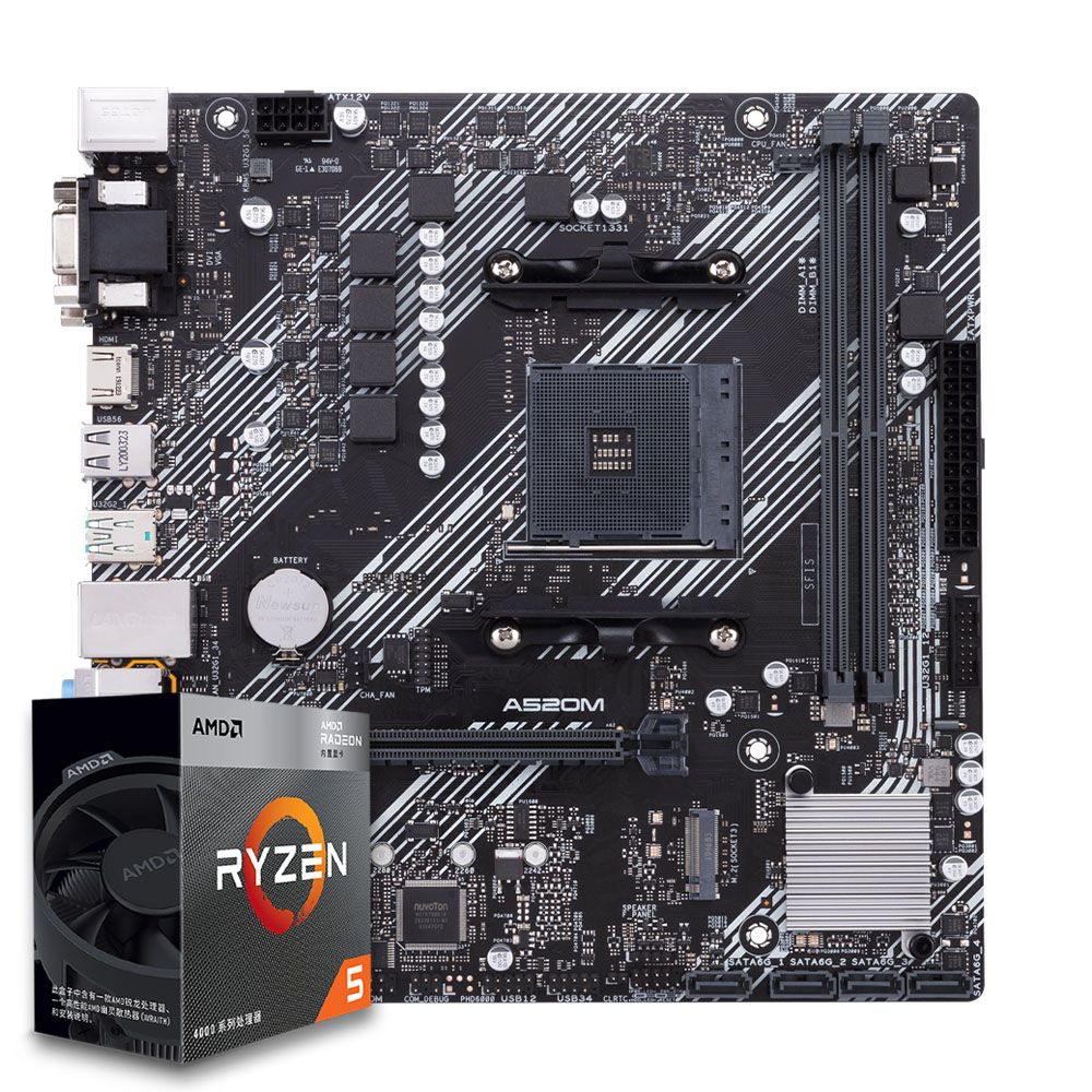 Pichau Kit Upgrade, AMD Ryzen 5 4500, A520M DDR4