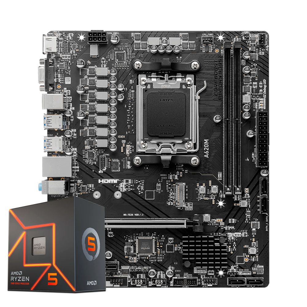 Pichau Kit upgrade, AMD Ryzen 5 7600X, A620M DDR5