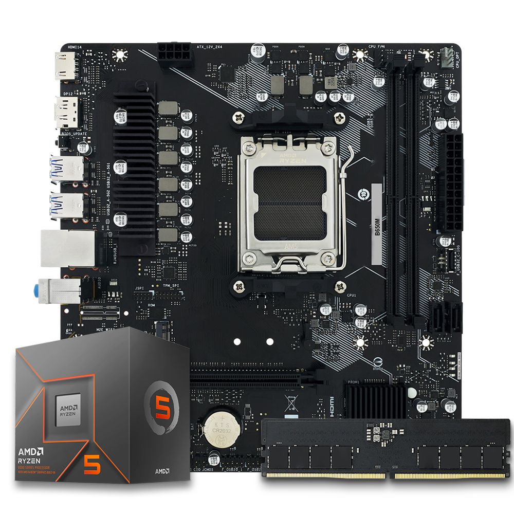 Pichau Kit upgrade, AMD Ryzen 5 8500G, B650M DDR5, 16GB DDR5