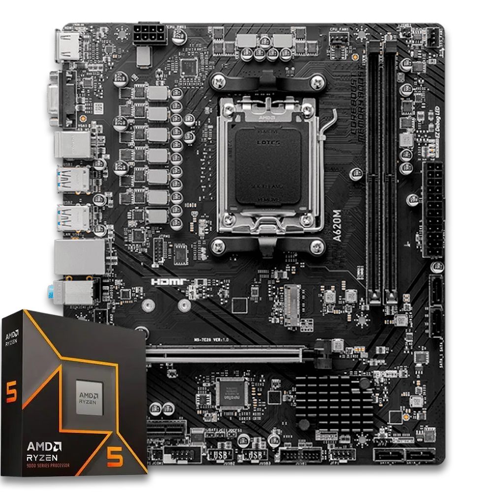 Pichau Kit upgrade, AMD Ryzen 5 9600X, A620M DDR5