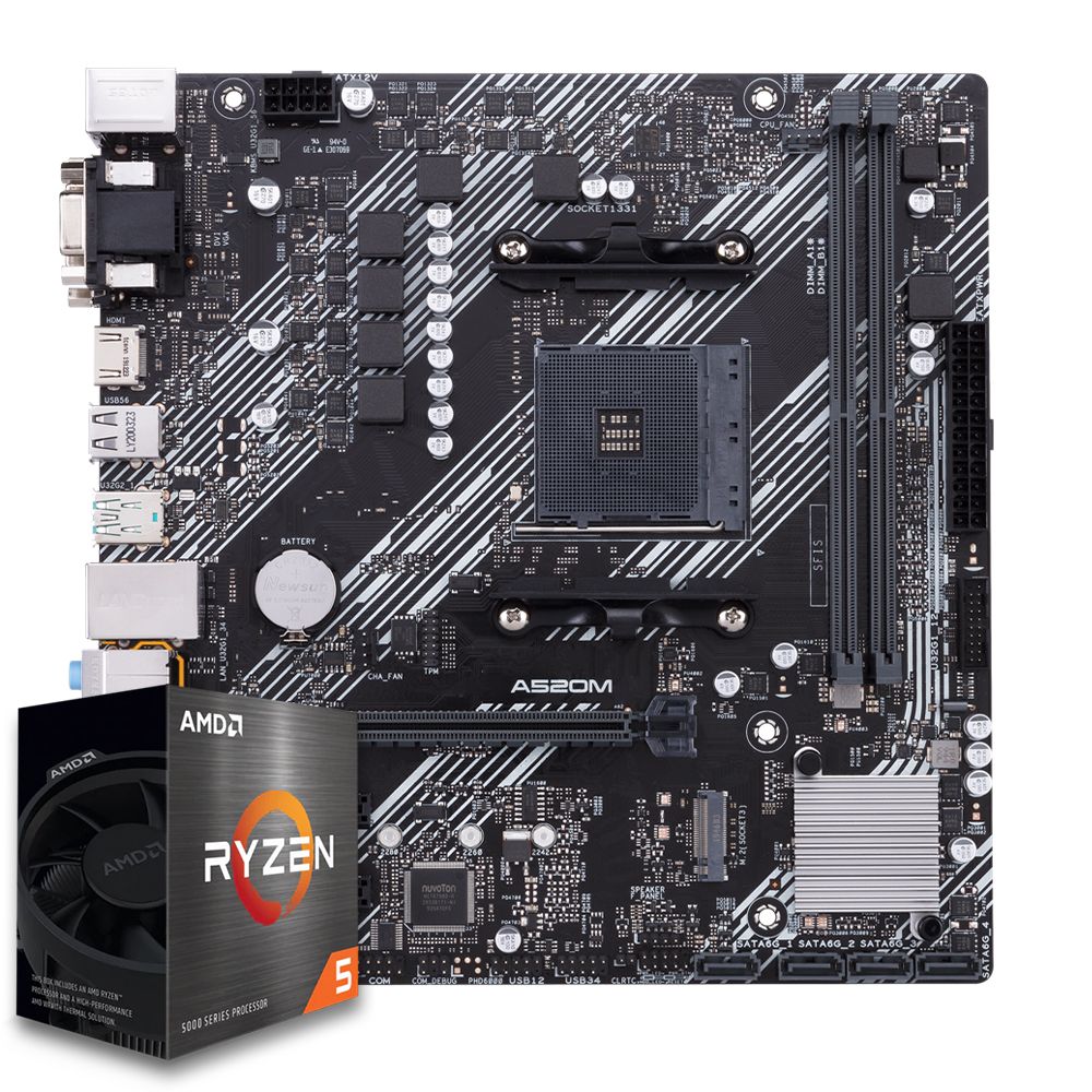 Pichau Kit upgrade, AMD Ryzen 5 5600GT, A520M