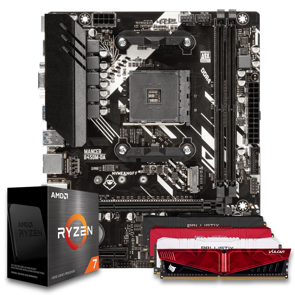 Pichau Kit upgrade, AMD Ryzen 5 5700G, B450M DDR4, 8GB