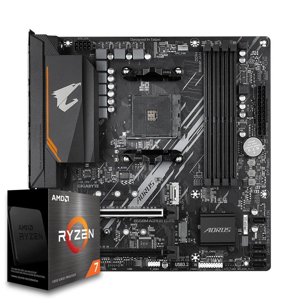 Pichau Kit upgrade, AMD Ryzen 7 5700X3D, B550M Aorus Elite DDR4