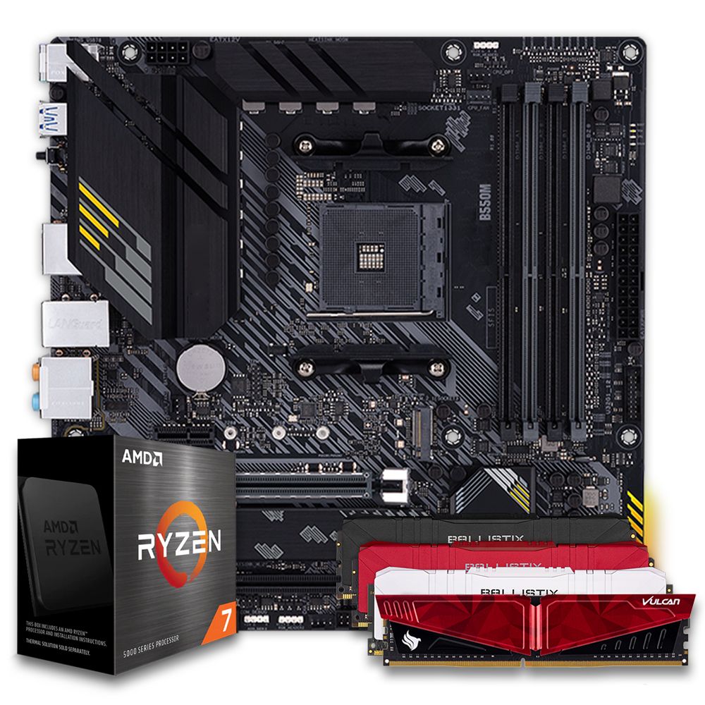 Pichau Kit upgrade, AMD Ryzen 7 5700G, B550M TUF DDR4, 16GB