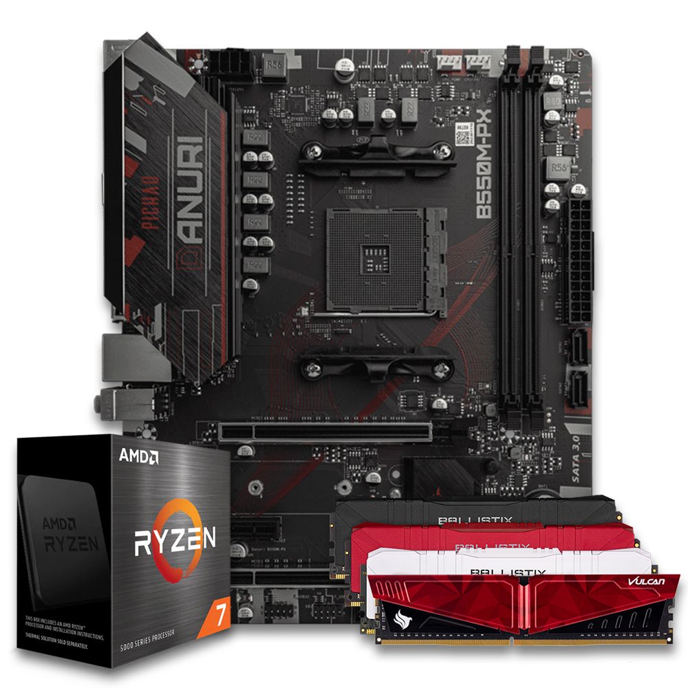 Pichau Kit upgrade, AMD Ryzen 7 5700X, B550M DDR4, 16GB