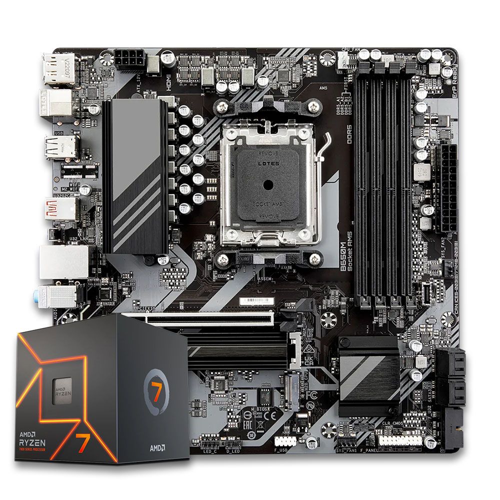 Pichau Kit upgrade, AMD Ryzen 7 7700X, B650M DDR5