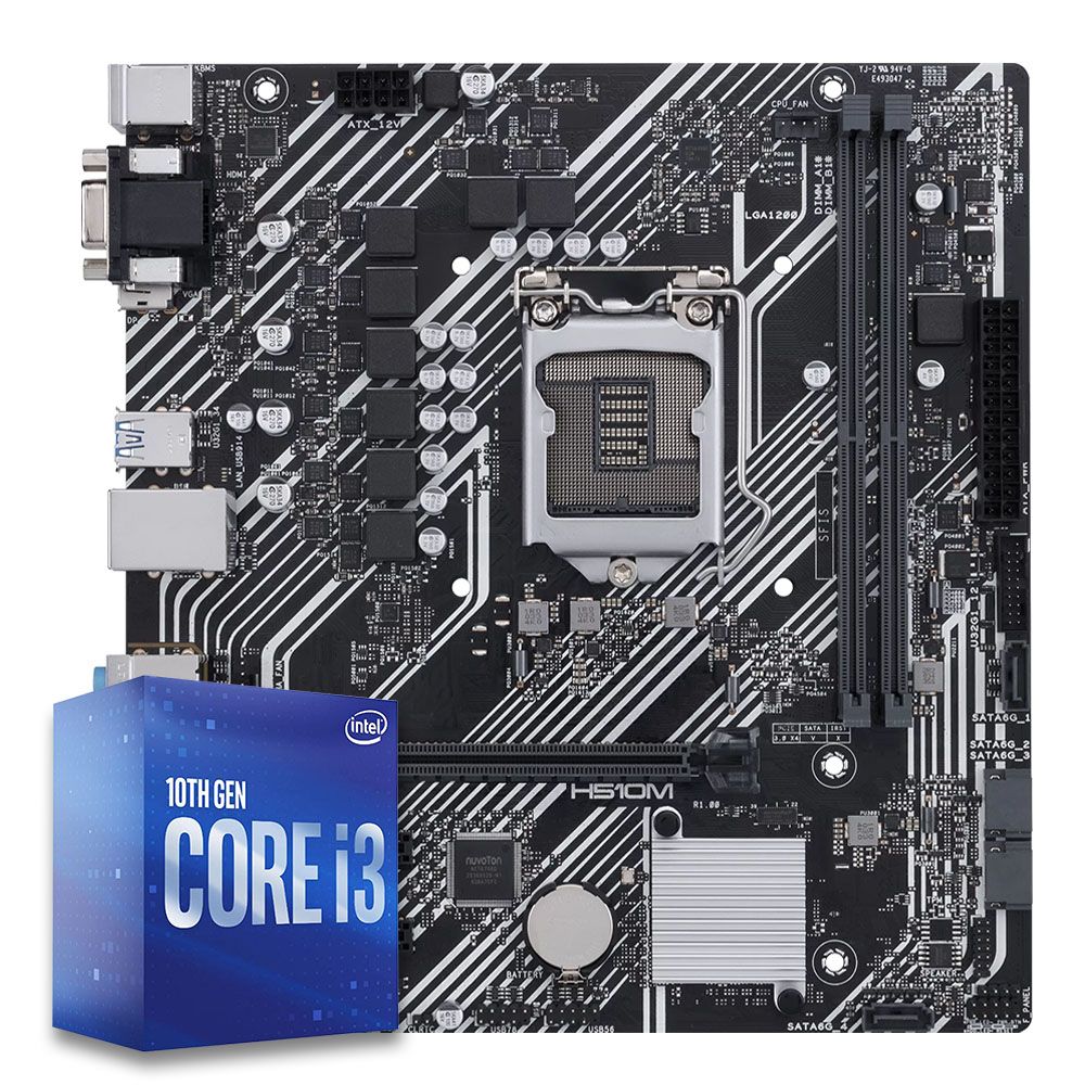 Pichau Kit Upgrade, Intel i3-10100F, H510M DDR4