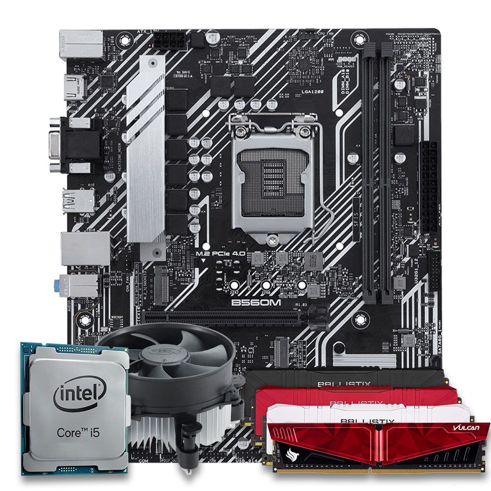 Pichau Kit upgrade, Intel i5-11400F, B560M DDR4, 16GB DDR4