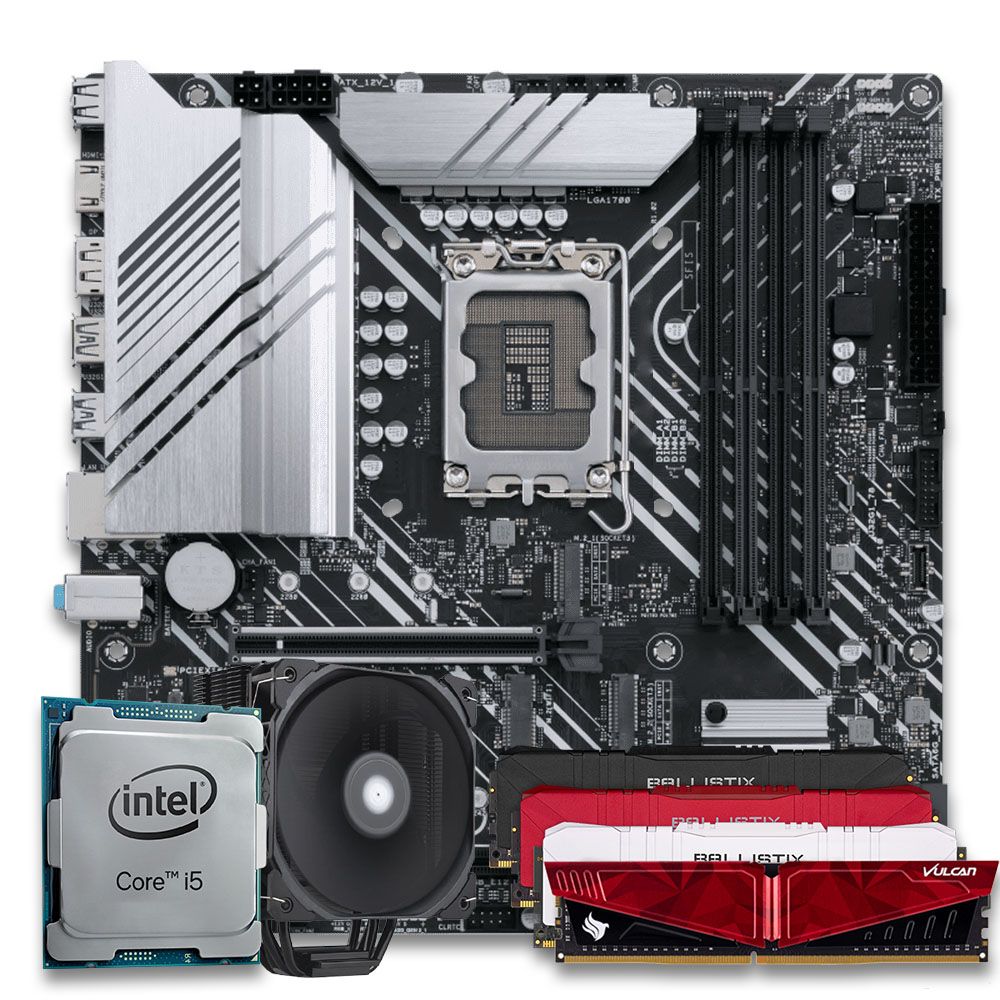 Pichau Kit upgrade, Intel i5-12600K, Z690 DDR4, 16GB DDR4, Sage V2 Black Edition