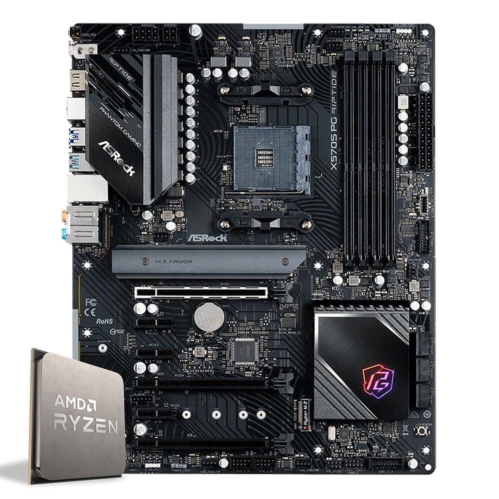 Kit Upgrade, AMD Ryzen 9 5900X, Placa Mãe ASRock X570 Taichi Wifi, Chipset  X570, Cooler 240mm, Memória 8GB DDR4