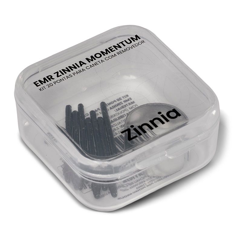 Kit Com 20 Pontas Para Caneta EMR Zinnia Momentum Com Removedor de Ponta, KIT-ZNMTNIB-01
