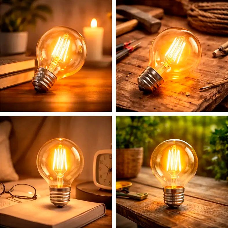 Kit 10 Lâmpadas de Filamento LED Flite G80 Vintage 4W E27 2200K