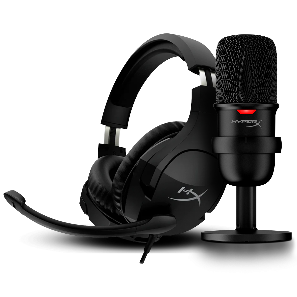 HYPERX KIT GAMER 2X1 HEADSET GAMER HYPERX CLOUD STINGER S + MICROFONE HYPERX SOLOCAST, USB, PRETO