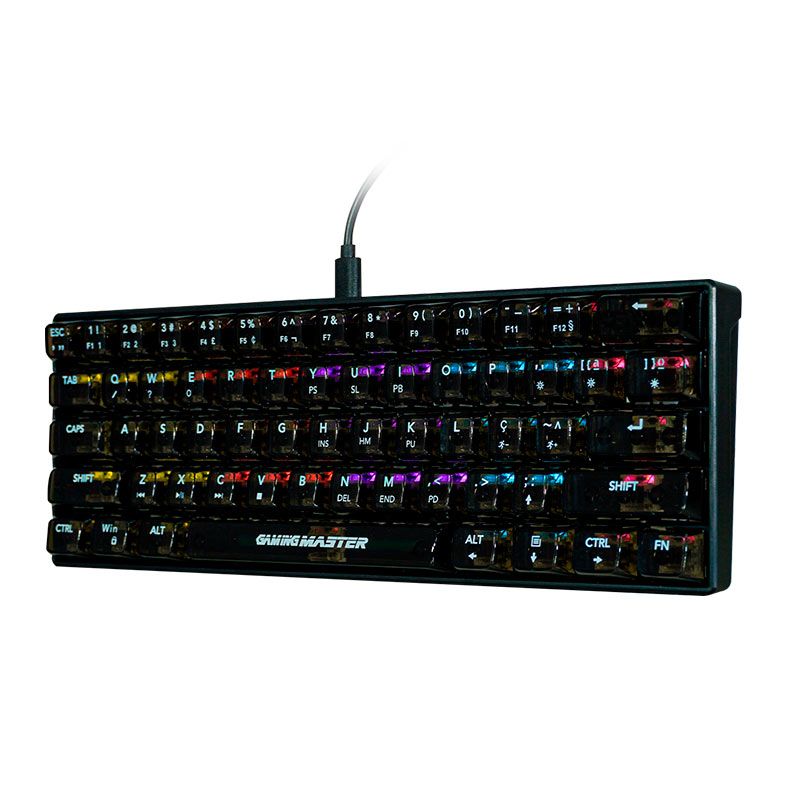 Teclado Mecanico K-Mex Neonblade, RGB, USB, Switch Marrom, Preto, KJN181U0003CB0X
