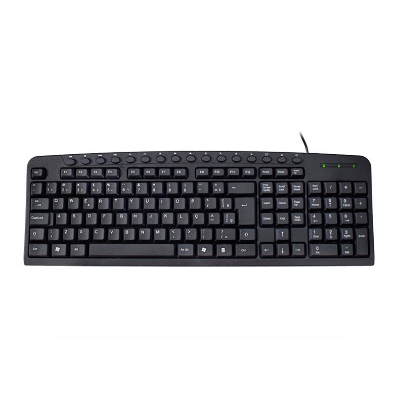 Teclado K-MEX KM-3928, USB, Preto, KM3928U00010B0X