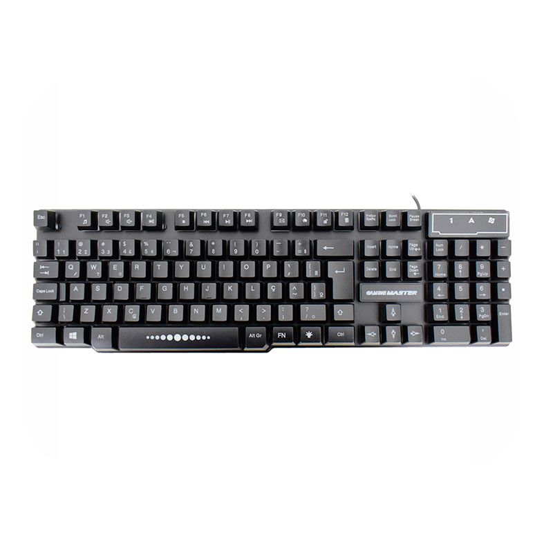 Teclado Gamer K-MEX KM52, Rainbow, ABNT2, Preto, KM5228U0001CB1X