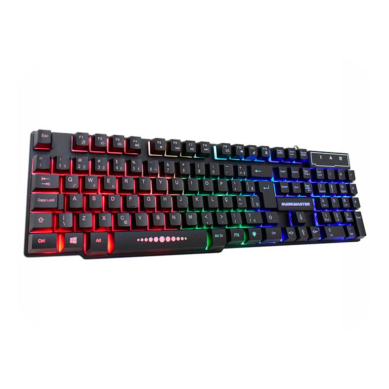 Teclado Gamer K-MEX KM52, Rainbow, ABNT2, Preto, KM5228U0001CB1X