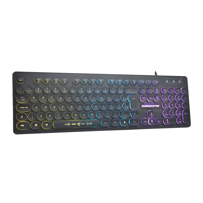 Teclado Gamer K-MEX Steampunk KM76, LED, ABNT2, Preto, KM7628U0001CB1X