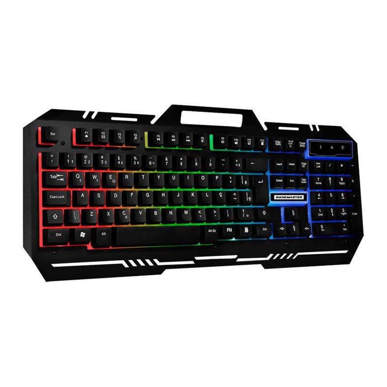 Teclado Gamer K-Mex Fusion Color KM-M712, Rainbow, ABNT2, Preto, KMM7128U001CB0X