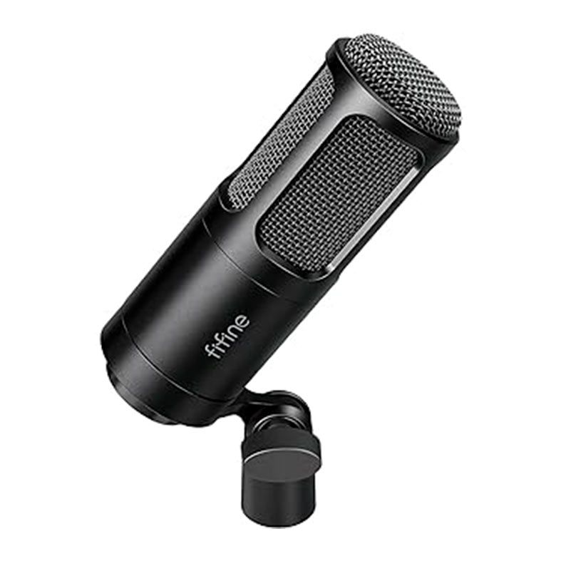 Kit Microfone Dinamico e Audio Mixer Fifine KS3, RGB, USB-C/XLR, Preto, KS3-BLK