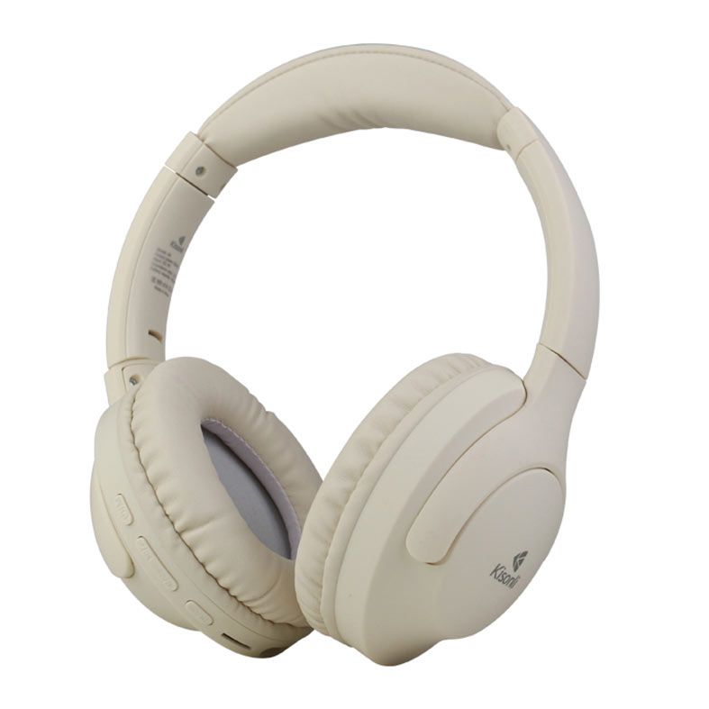 PRE VENDA - Headphone Kisonli A4, Drivers 40mm, Bluetooth, Bege, KSL-A4-BG