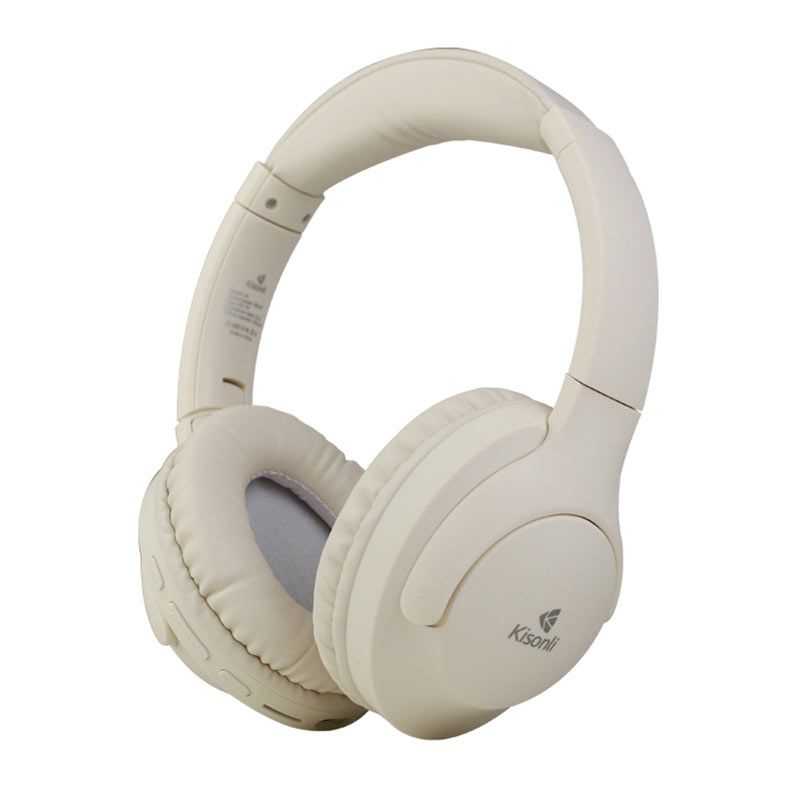 PRE VENDA - Headphone Kisonli A4, Drivers 40mm, Bluetooth, Bege, KSL-A4-BG