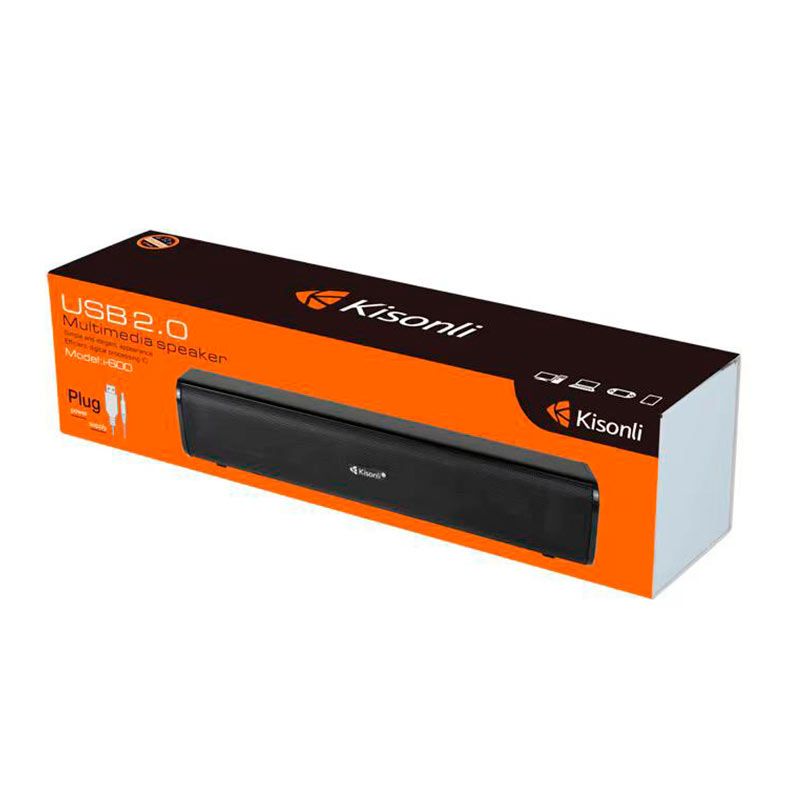 PRE VENDA - Soundbar Kisonli I600, 6W, USB, Preta, KSL-I600-BK