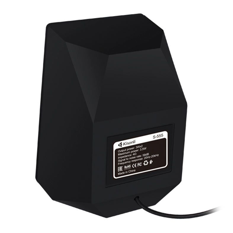 PRE VENDA - Caixa de Som Kisonli S555, 6W, USB, Preta, KSL-S555-BK