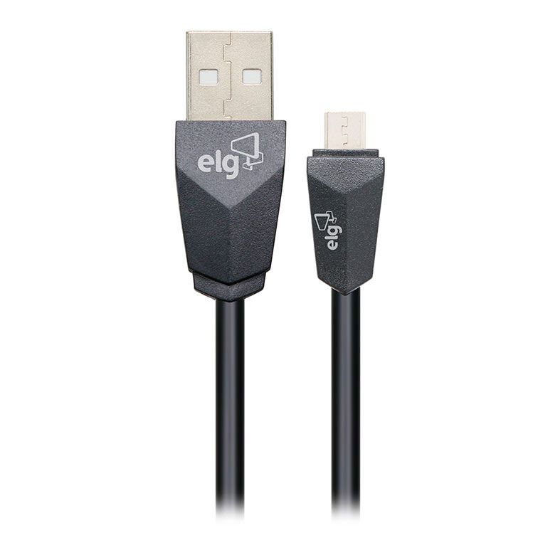 Kit Carregador Micro USB ELG, 1m, Preto, KT510WC