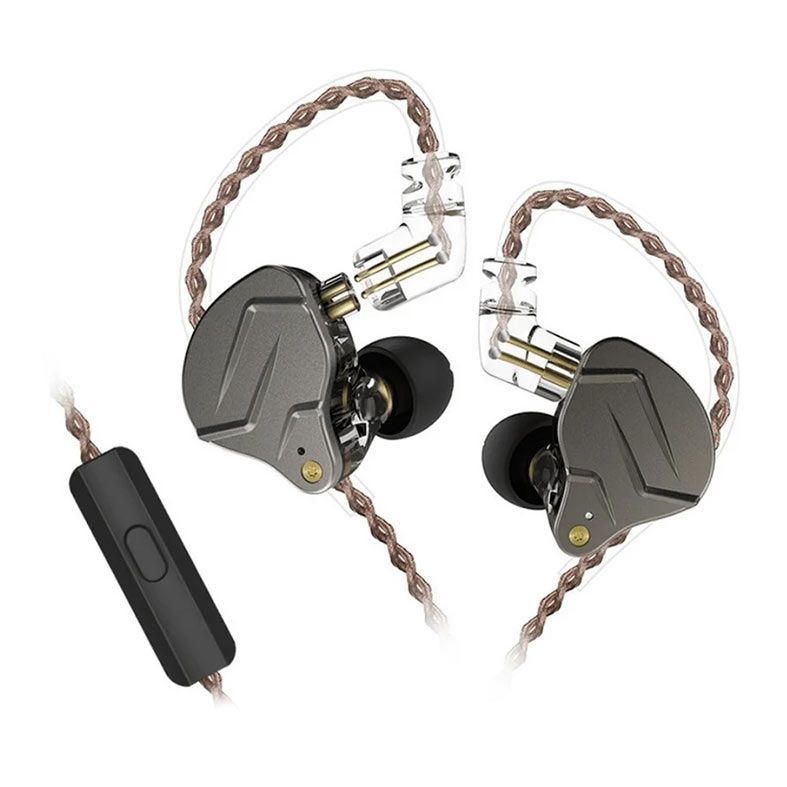 PRE VENDA - Fone de Ouvido KZ ZSN Pro, Com Microfone, Preto, KZ-ZSNPROM-BK