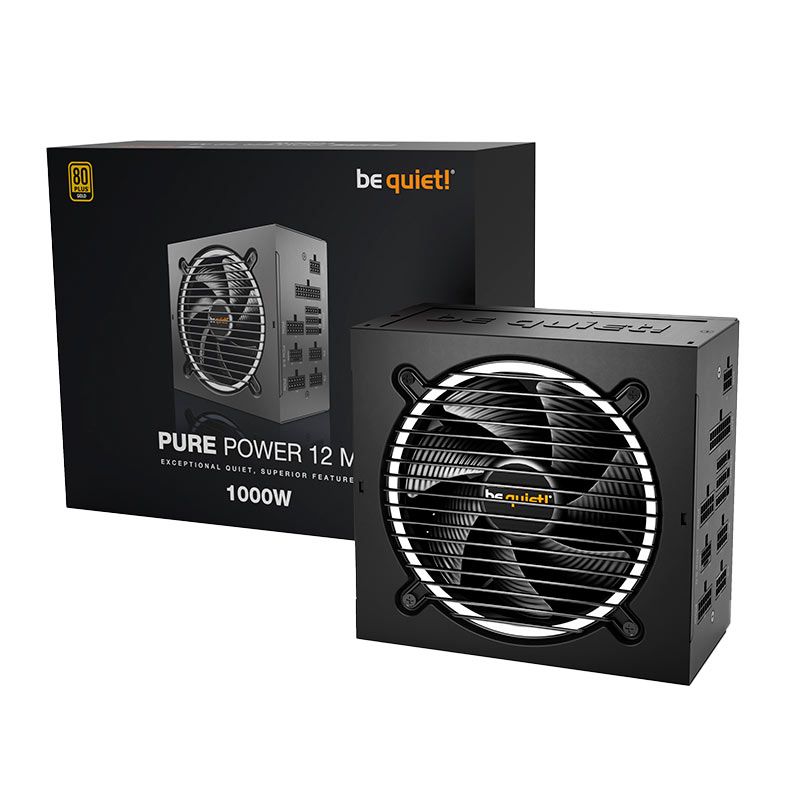 Fonte Be Quiet! Pure Power 12 M, 1000W, Full- Modular, 80 Plus Gold, Preto, L12-M-1000W