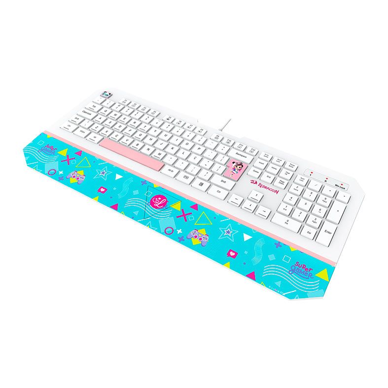 Teclado Gamer Redragon Luluca, Branco, L502