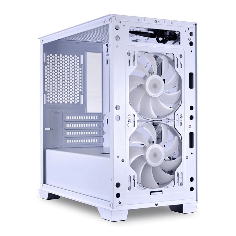 Gabinete Gamer Lian LI Lancool 205M Mesh, RGB, Mid-Tower, Lateral De Vidro, Com 2 Fans, Branco, LANC205M-MESH-WH