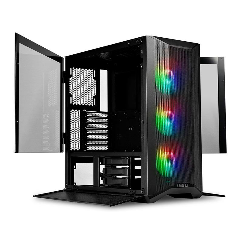 Gabinete Gamer Lian Li Lancool II Mesh C, RGB, Lateral de Vidro, Preto, LANCOOL II MESH C RGB-X