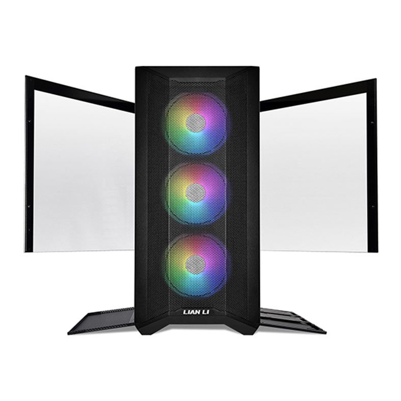Gabinete Gamer Lian Li Lancool II Mesh C, RGB, Lateral de Vidro, Preto, LANCOOL II MESH C RGB-X
